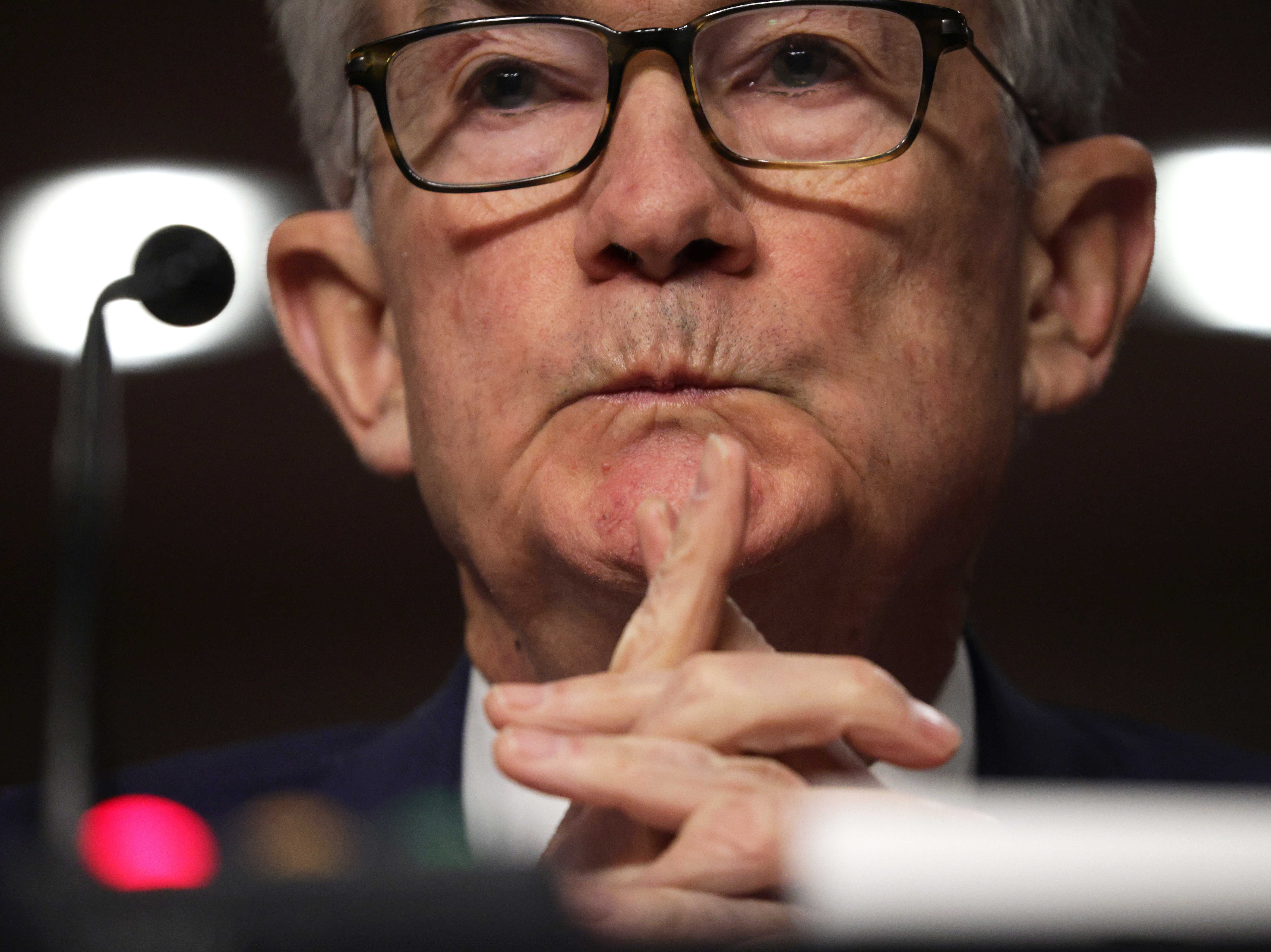 caption: Federal Reserve Chairman Jerome Powell testifies during a hearing before the Senate Banking Committee on Nov. 30 in Washington, D. C. The Fed unveiled a new game plan on Wednesday as it looks to tackle red-hot inflation.
