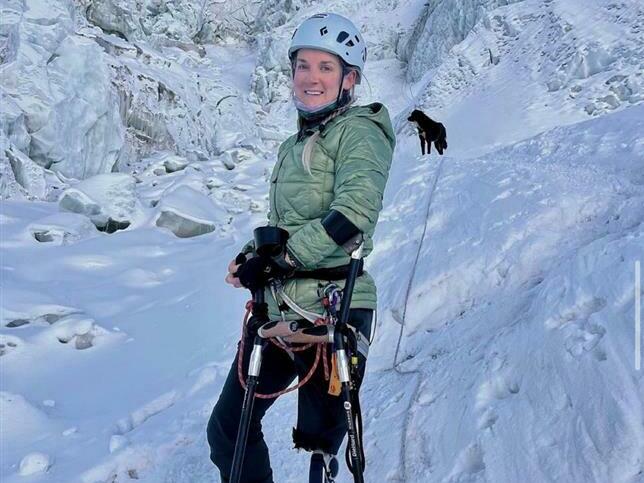 caption: Kirstie Ennis is very at home on the mountains.