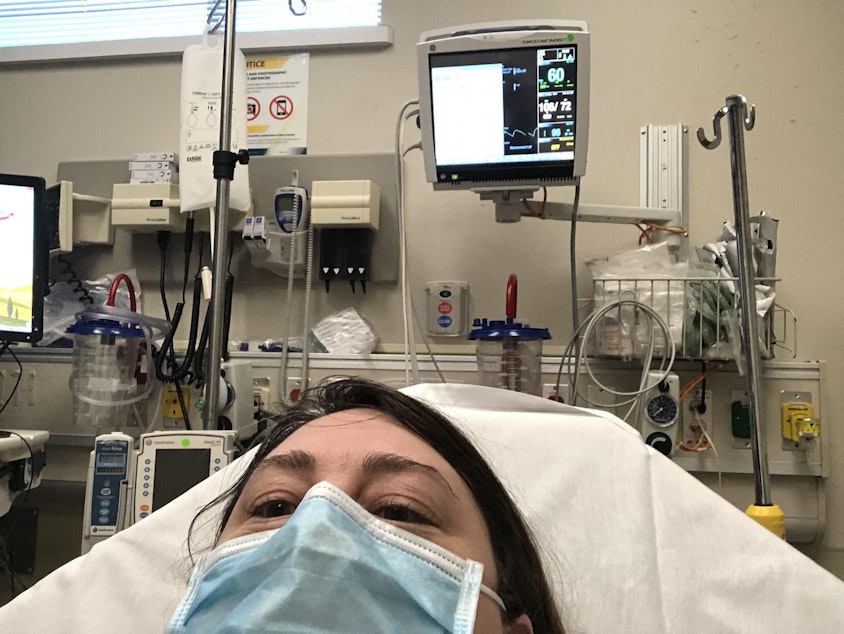 caption: Anna King went to the KADLEC Emergency Room twice during her battle with COVID-19. Once she was having trouble breathing, another time the virus attacked her inner ear, giving her vertigo.