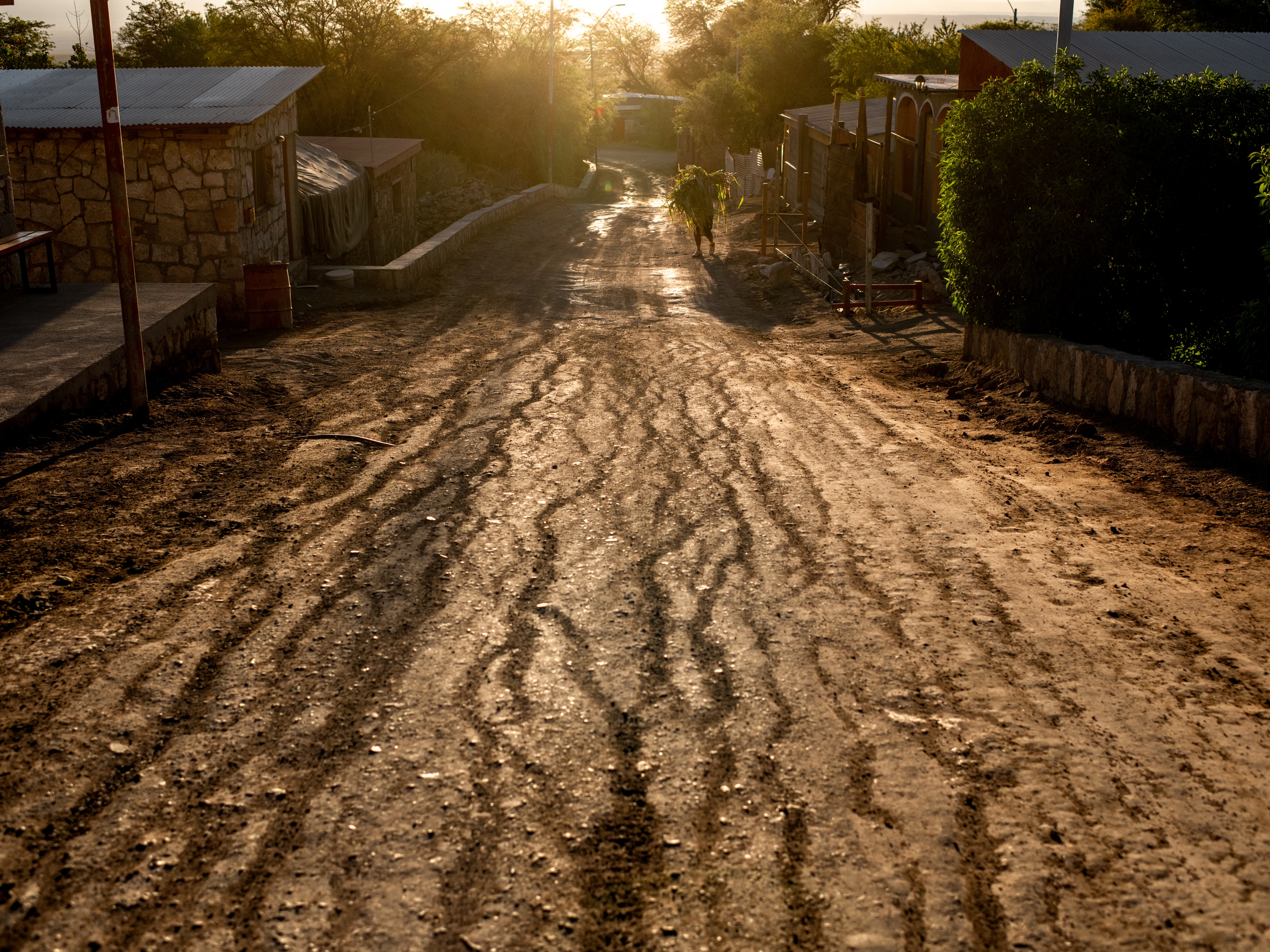 caption: The town of Peine, near the Salt flats and one of the closest towns to the lithium mining operations. 13th of April, 2024. Antofagasta, Chile.
