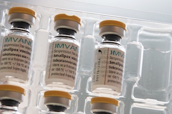 caption: The Imvanex vaccine is one of two available vaccines that are used to protect against the mpox virus. Vaccines were widely used during the 2022 mpox outbreak. But currently no vaccines are available in the Democratic Republic of Congo, which has reported thousands of cases so far this year.