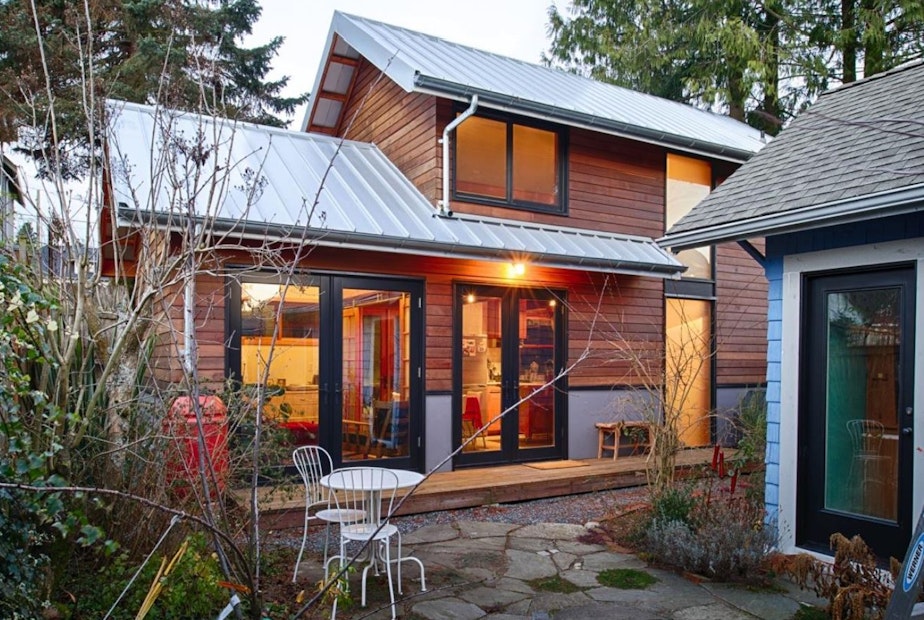 caption: A backyard cottage in Crown Hill by Cast Architecture. The firm has been a leader promoting backyard cottages in Seattle.