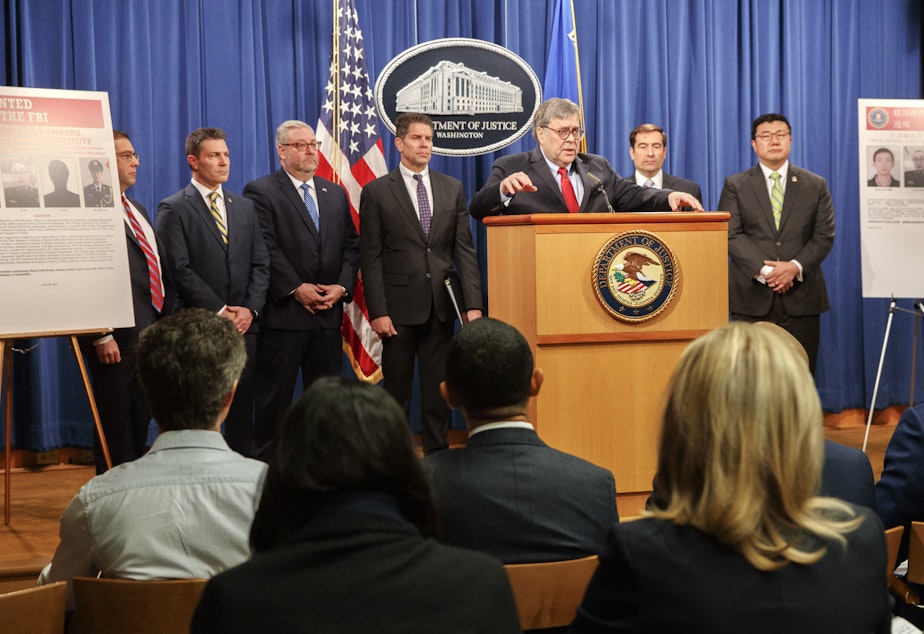 Attorney General William Barr and top law enforcement officials announced what they called a huge cyberattack on Monday at the Justice Department.