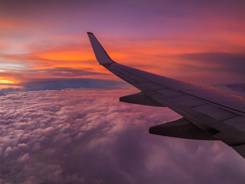 caption: Google Flights will now show users what the carbon emissions of their prospective trips will be when they search for flight options.