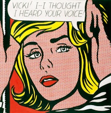 caption: Roy Lichtenstein's Study For Vicki, 1964.