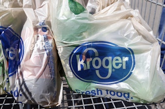 caption: Kroger first announced its plans to buy Albertsons in October 2022.