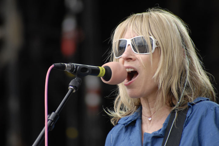 caption: Musician Kim Gordon at La Route du Rock 2007