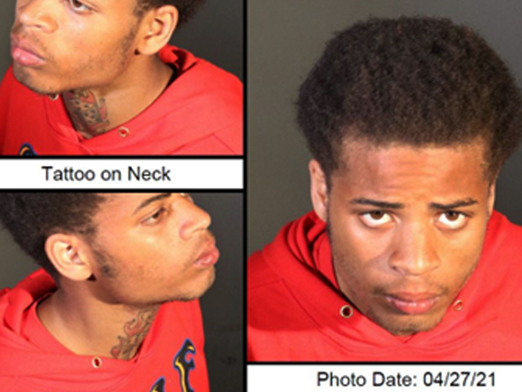 caption: This 2021 photo combination released by the U.S. Marshals Service shows James Howard Jackson. The man who shot Lady Gaga's dogwalker and stole two of her French bulldogs in 2021 pleaded no contest to attempted murder Monday, Dec. 5, 2022, and was sentenced to 21 years in prison.