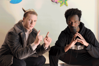caption: RadioActive hosts Paul Kiefer and Hassan Abdi.