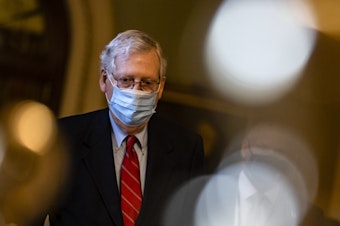 caption: Senate Majority Leader Mitch McConnell, R-Ky., has blocked an attempt to have senators vote on increasing direct coronavirus relief payments.