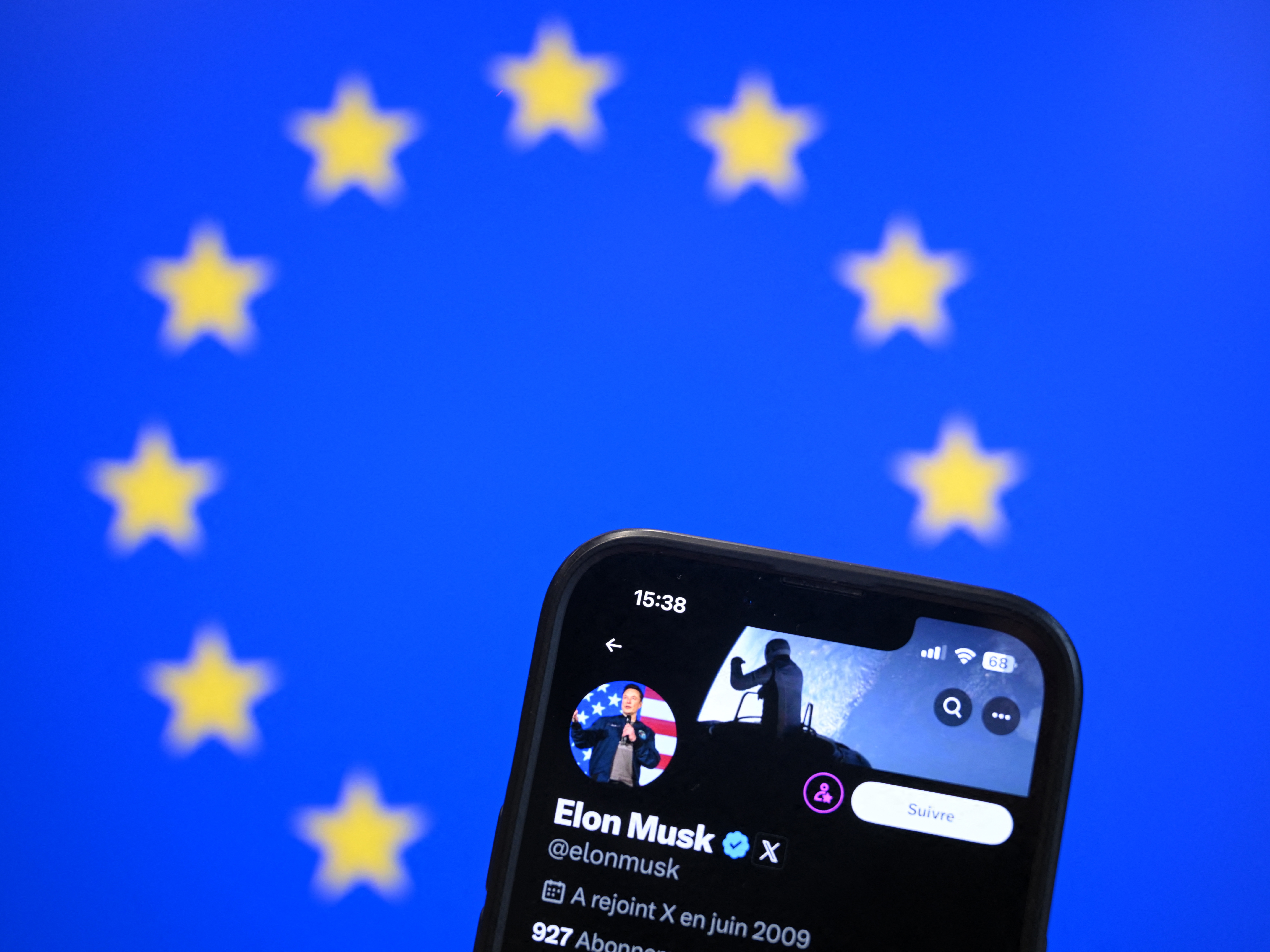 caption: The fines were for violations including what the EU calls a misleading use of the blue check mark on users' profiles.