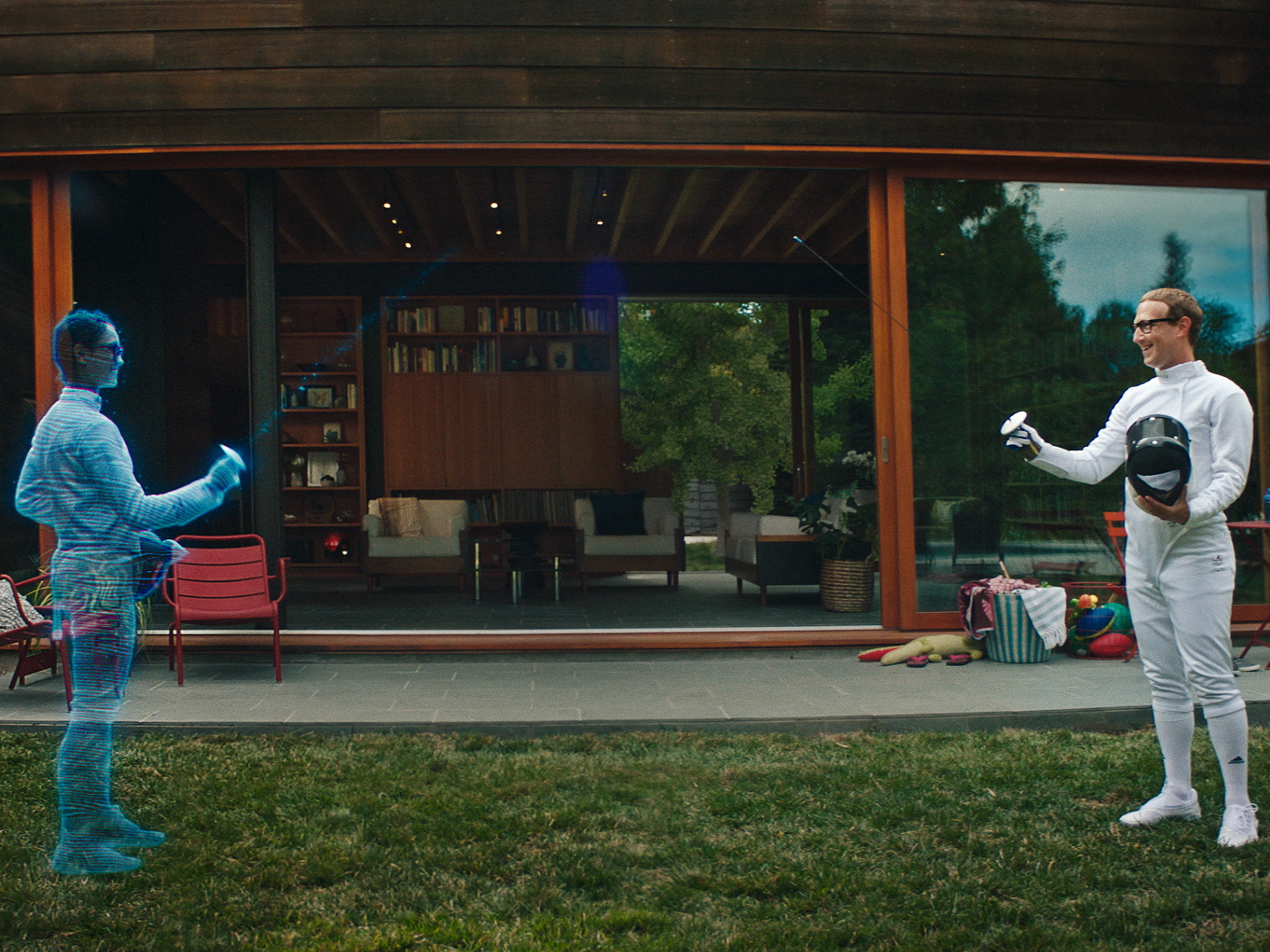 caption: Meta CEO Mark Zuckerberg envisions a future where people work and play in virtual reality in an online space called the metaverse.