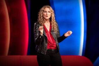 Jen Gunter on the TED stage.