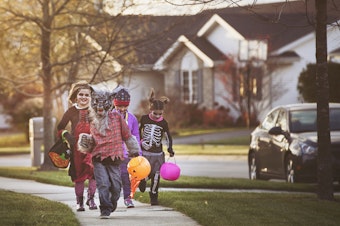 caption: Halloween is one more thing being upended by the pandemic. Federal guidelines advise against traditional trick or treating, but parents around the country are trying to make the holiday special for their children anyway.