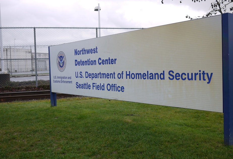 caption: Northwest Detention Center, Tacoma, Washington.