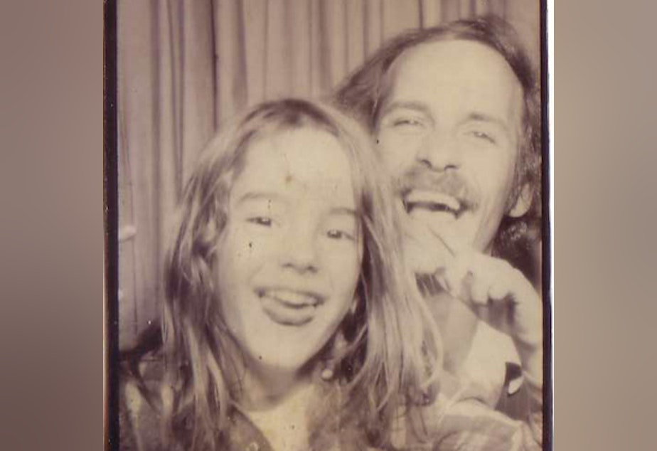 caption: Jason Schmidt, the writer, with his dad.