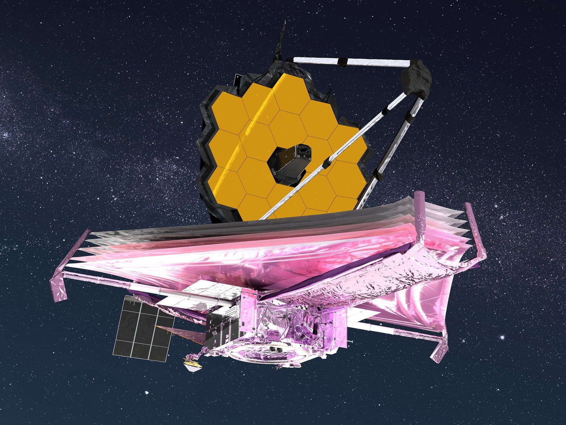 caption: TK Artist conception of the James Webb Space Telescope