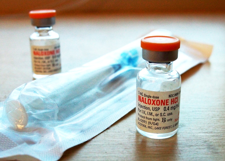 caption: Naloxone blocks the effects of opioid overdose