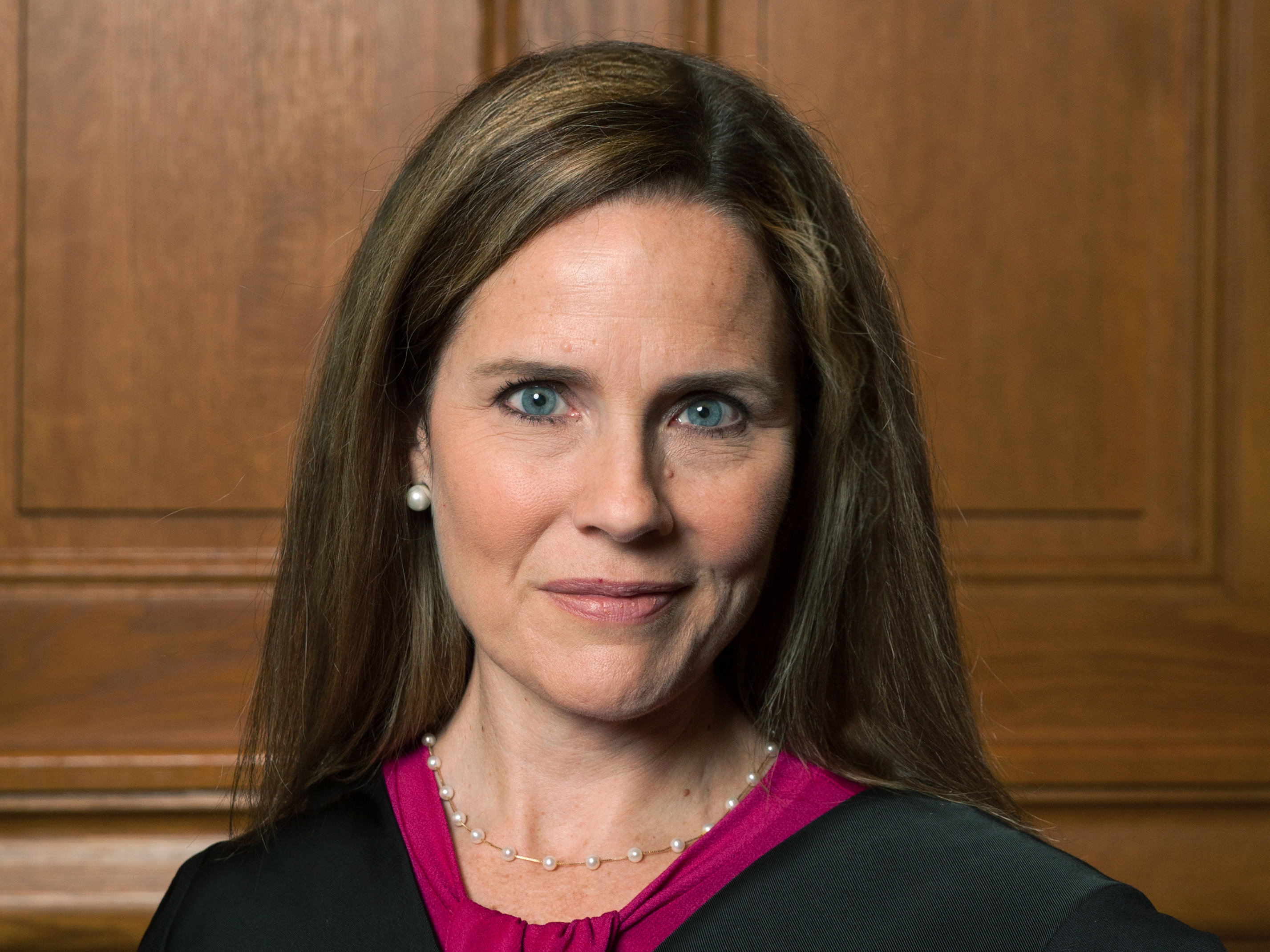 caption: Judge Amy Coney Barrett, pictured in 2018, is seen as a front-runner to replace the late Justice Ruth Bader Ginsburg on the Supreme Court.