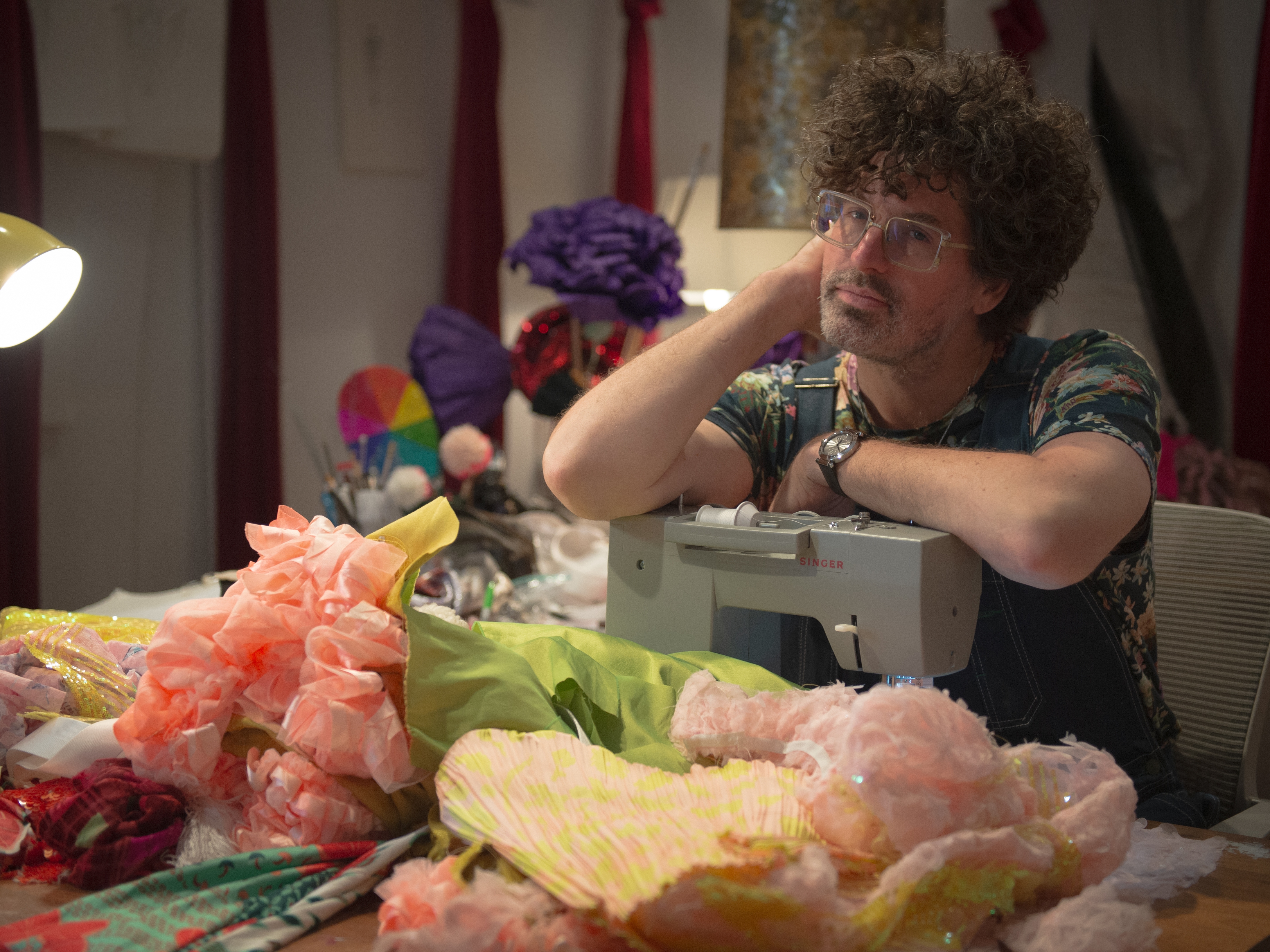 caption:  Machine Dazzle in his Jersey City studio