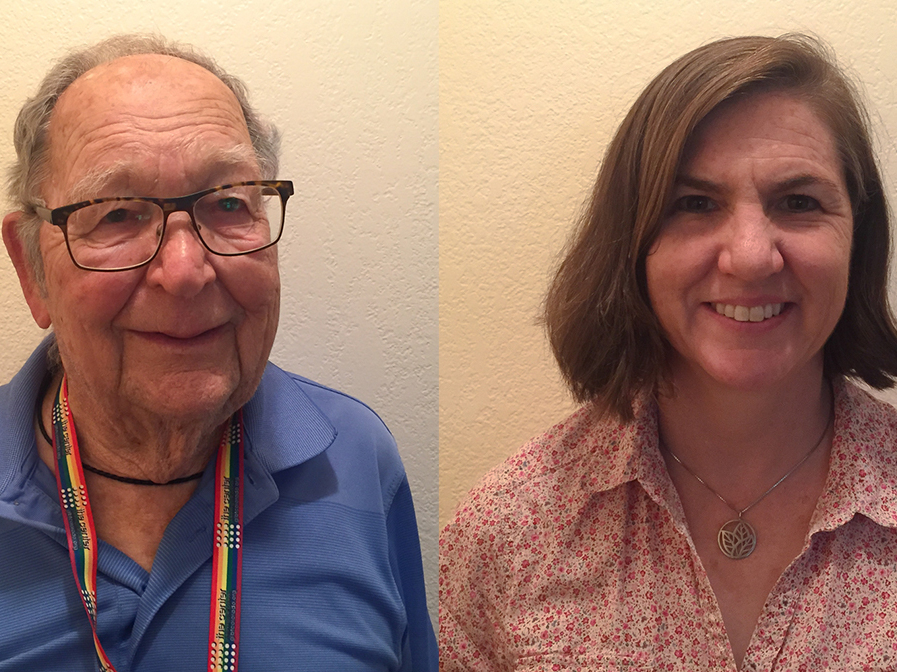caption: Kenneth Felts and his daughter, Rebecca Mayes, spoke about Felts' first love during a remote StoryCorps conversation in Arvada, Colo.