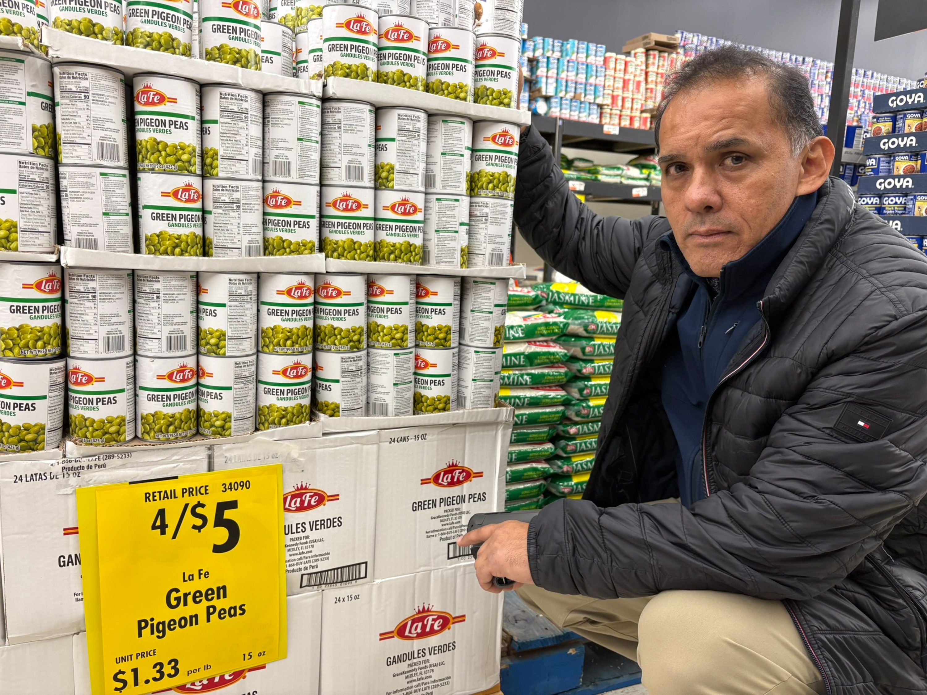 caption: Store manager Jose Pajares says he's slashing prices and stocking less food since business has slowed down at the Save A Lot in Springfield, Mass. The bulk of their customers depend on SNAP benefits, and the store depends on their business. A lapse in funding would hurt everyone.