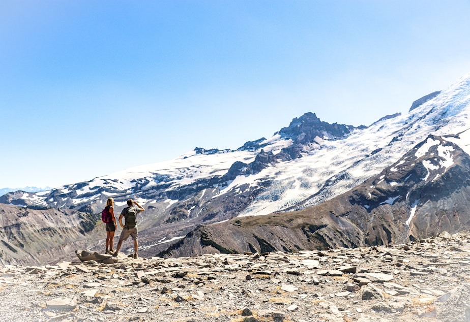 A pair of hikes at Mount Rainier, Washington, USA