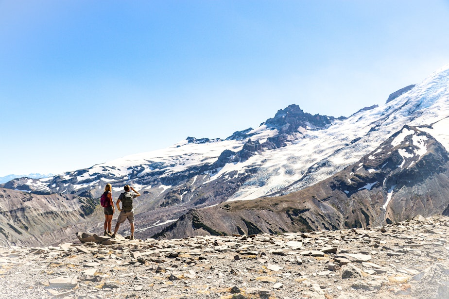 A pair of hikes at Mount Rainier, Washington, USA