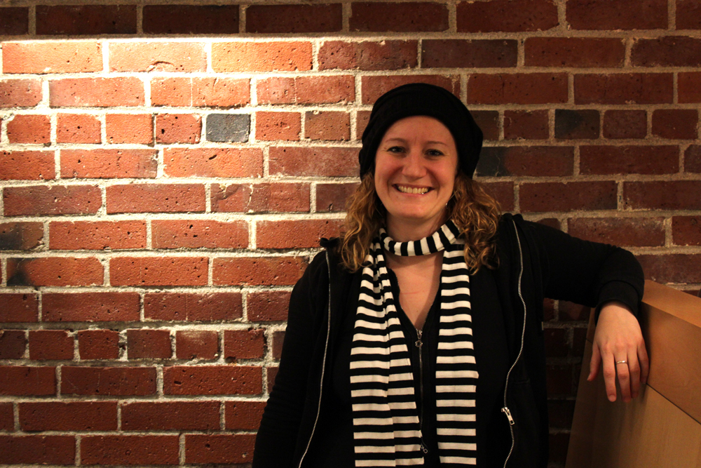 caption: Danah Boyd visits the KUOW studios.