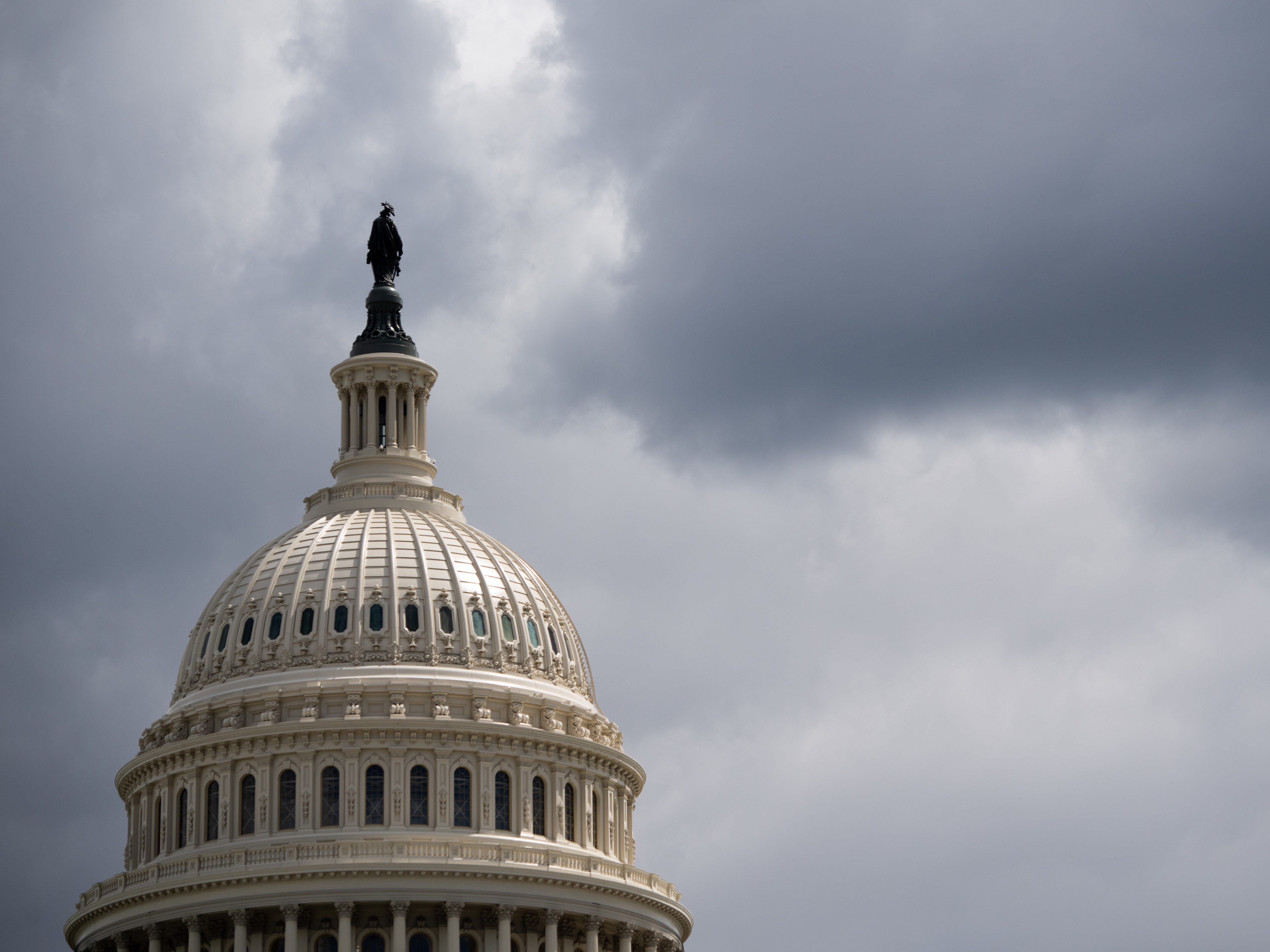 caption: The U.S. Capitol is seen on April 10.