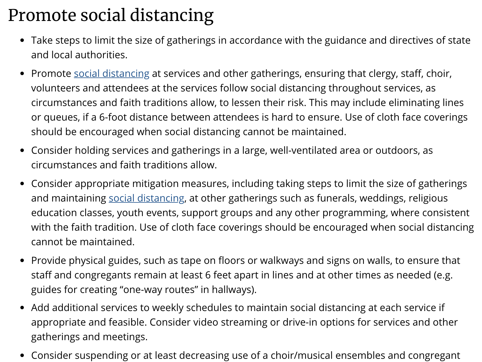 caption: A CDC entry on social distancing had originally recommended suspending or reducing the use of singing and choirs in church services. The entry was later revised, and the warning about choirs was removed.