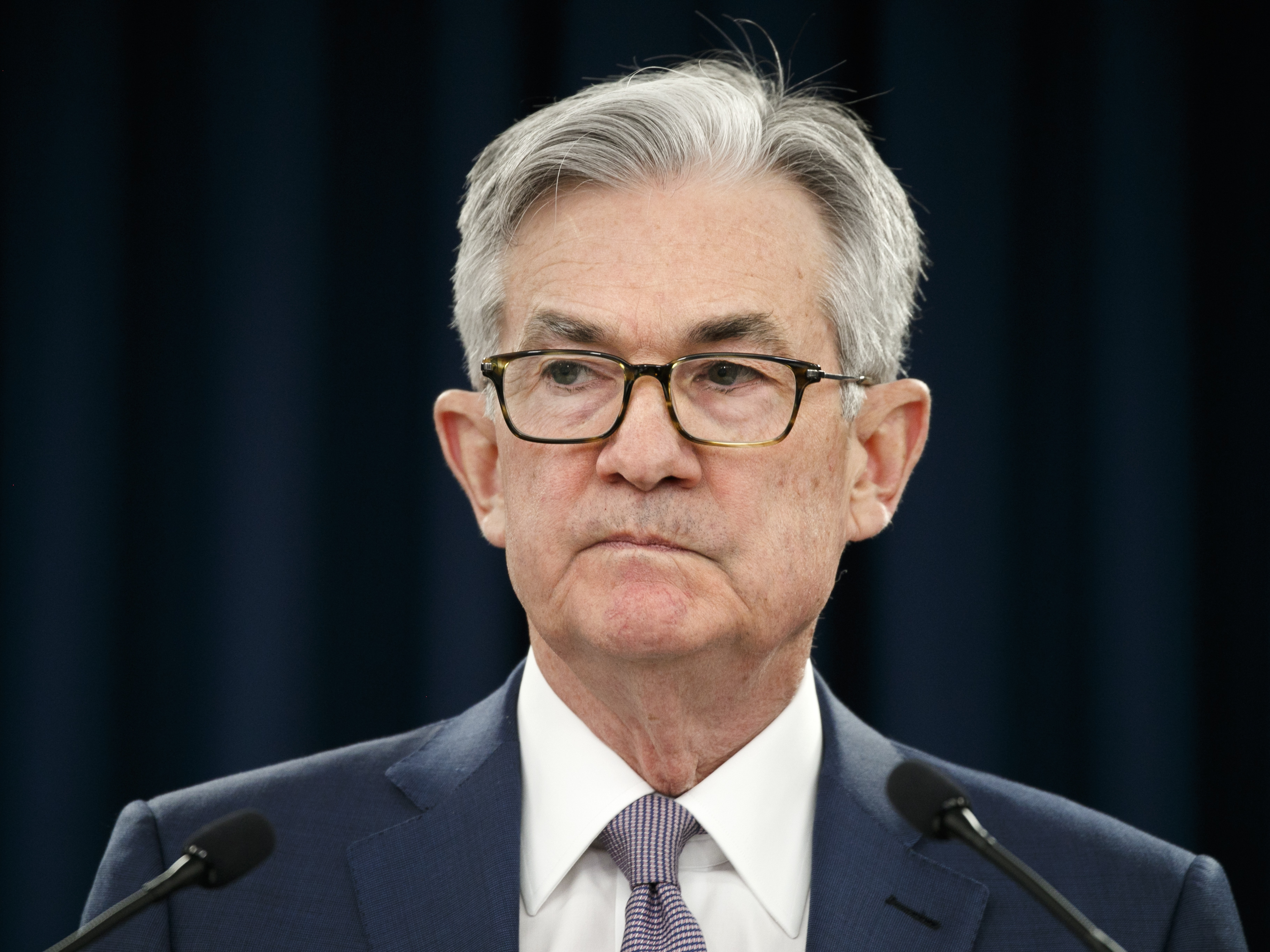 caption: Federal Reserve Chairman Jerome Powell said the economy should recover once the coronavirus is under control. But he cautioned that without more help, many small businesses may not survive that long.
