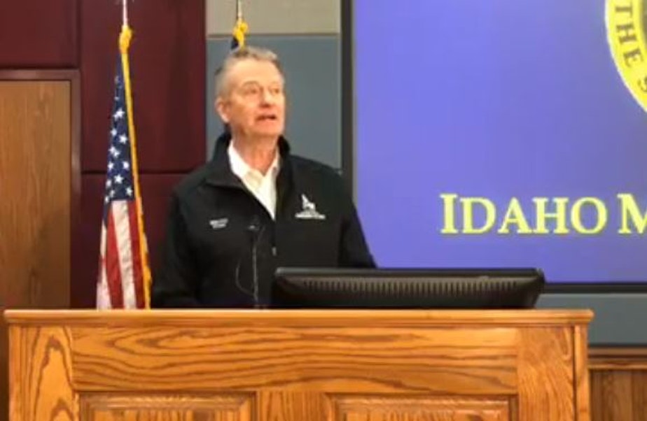 caption: Idaho Gov. Brad Little announced the 21-day statewide 'stay-at-home' order on Wednesday, March 25.