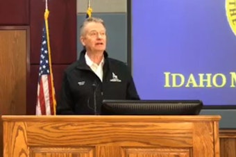 caption: Idaho Gov. Brad Little announced the 21-day statewide 'stay-at-home' order on Wednesday, March 25.