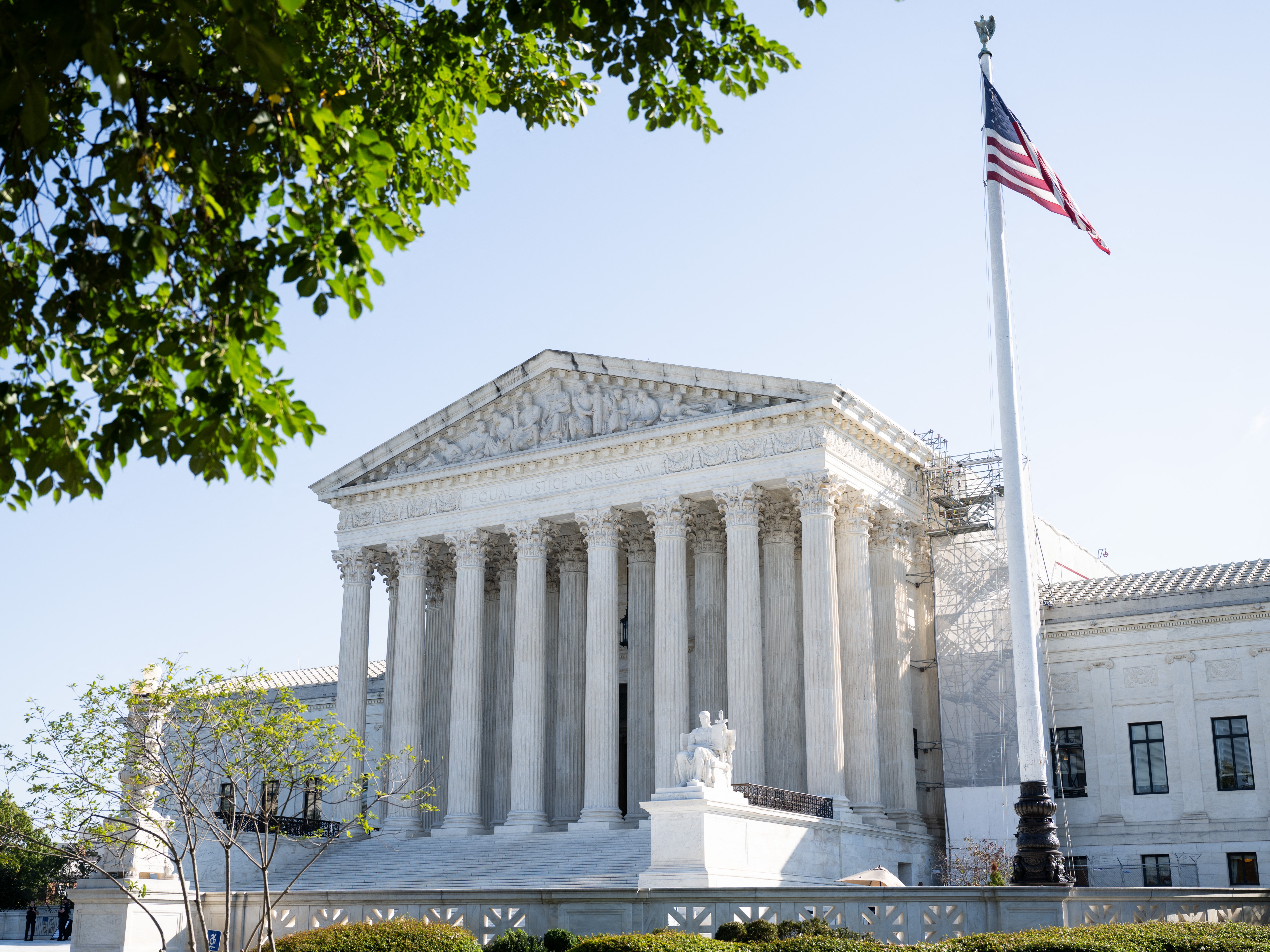 caption: The U.S. Supreme Court is seen on the first day of a new term in Washington, D.C, on Oct. 7.