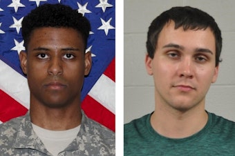 caption: Army 1st Lt. Richard Collins III, left, and Sean Urbanski. Urbanski was sentenced Thursday to life in prison for the murder of Collins in May 2017.