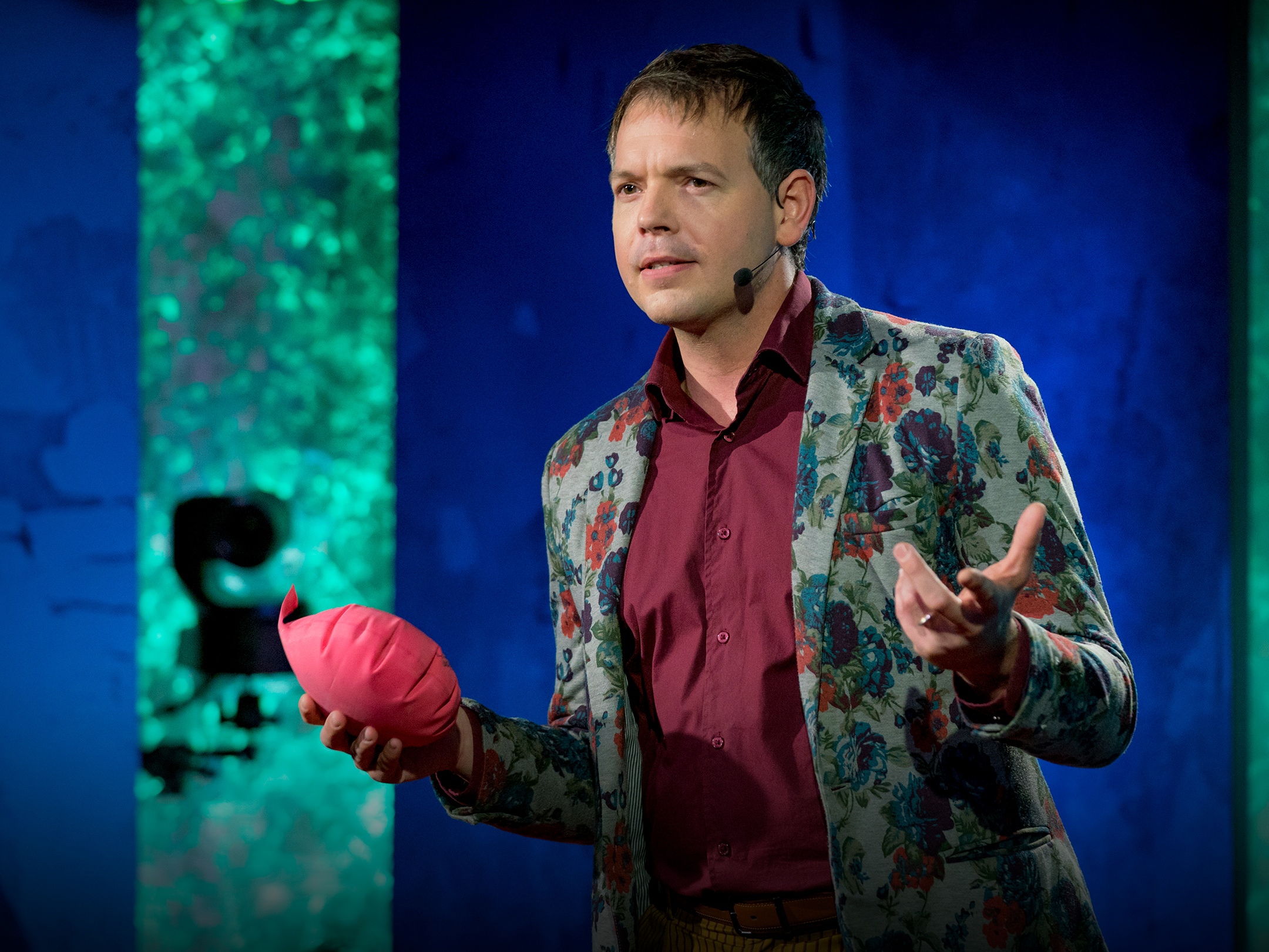 caption: Matt Wilson speaks at TED Residency Salon