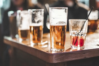 caption: At least 4% of the world's newly diagnosed cases of esophageal, mouth, larynx, colon, rectum, liver and breast cancers in 2020, or 741,300 people, can be attributed to drinking alcohol, according to a new study.