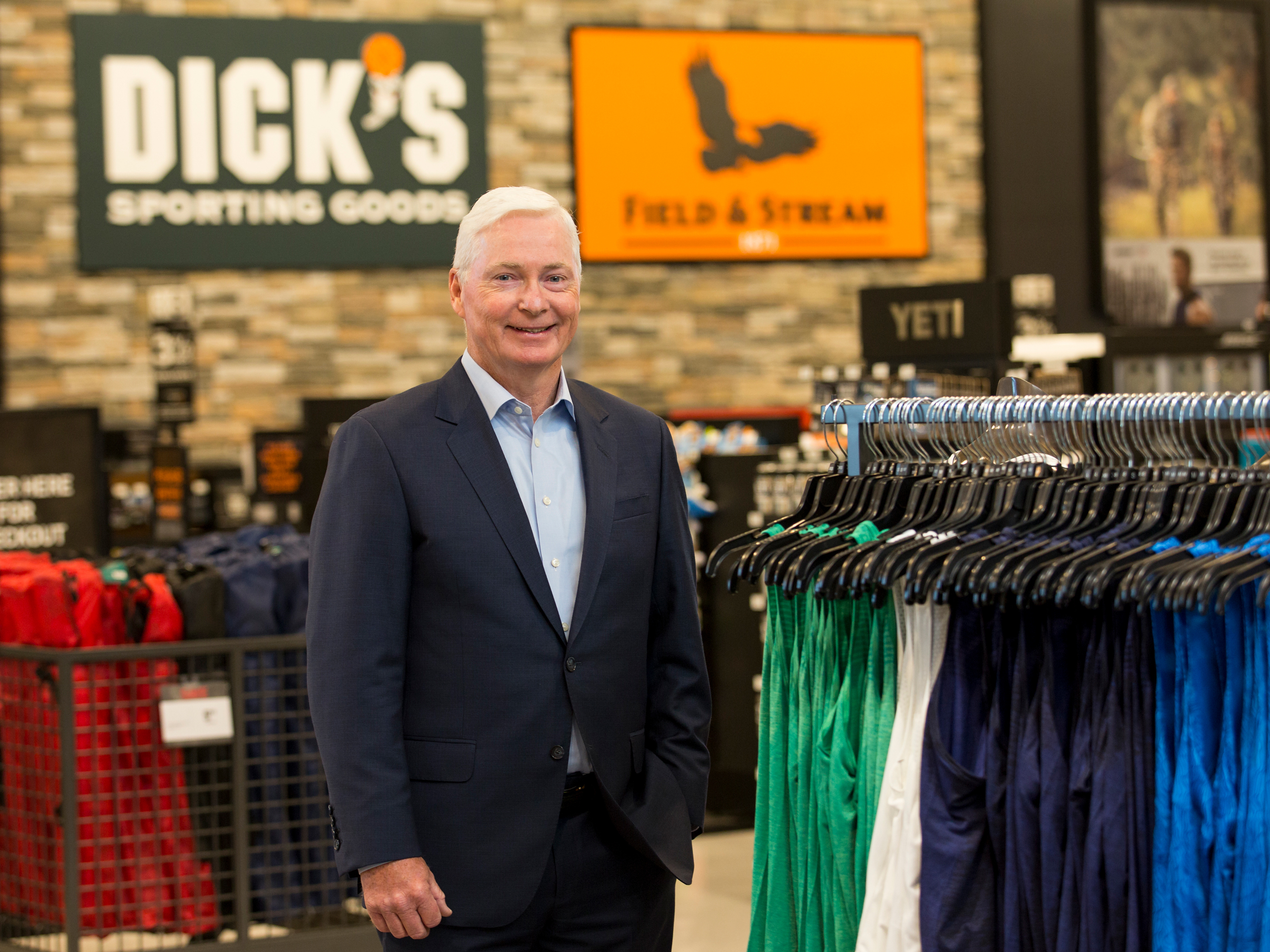 caption: After his company's response to the Parkland shooting, Dick's Sporting Goods CEO Ed Stack became an unlikely corporate face of gun control.