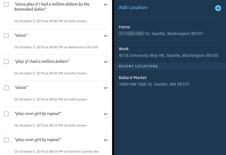 Some embarrassing musical choices and other personal information discovered by Infosec's Cameron Bulanda after phishing the reporter's Alexa profile.