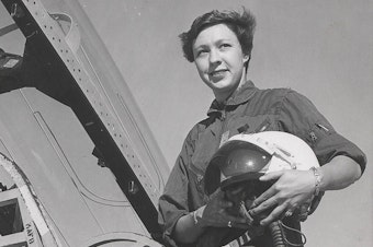 caption: Wally Funk is one of the Mercury 13, a group of women who trained to be astronauts in the 1960s.