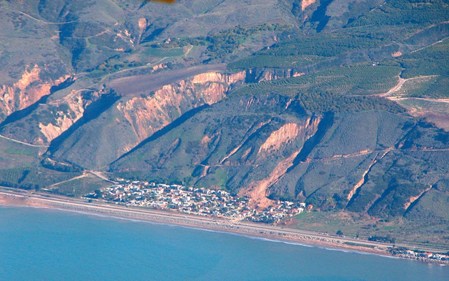 caption: The 2005 La Conchita landslide in California killed 10 people and destroyed 13 homes. 
