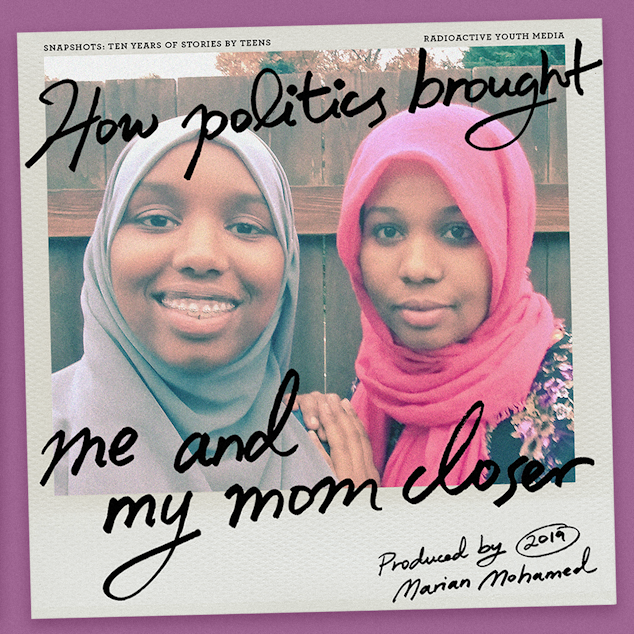 caption: Snapshots 2019 | Me, my mom, and Ilhan Omar