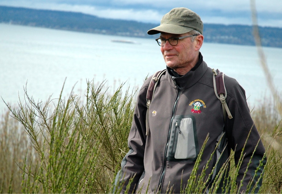 caption: Geomorphologist Paul Kennard at Discovery Park in Seattle.