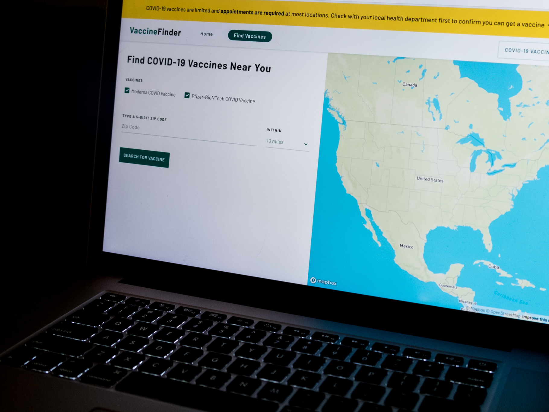 caption: The Centers for Disease Control and Prevention in partnership with Boston Children's Hospital and Castlight Health is launching a new tool which allows Americans to search for COVID-19 vaccine providers with stock of vaccine where they live.