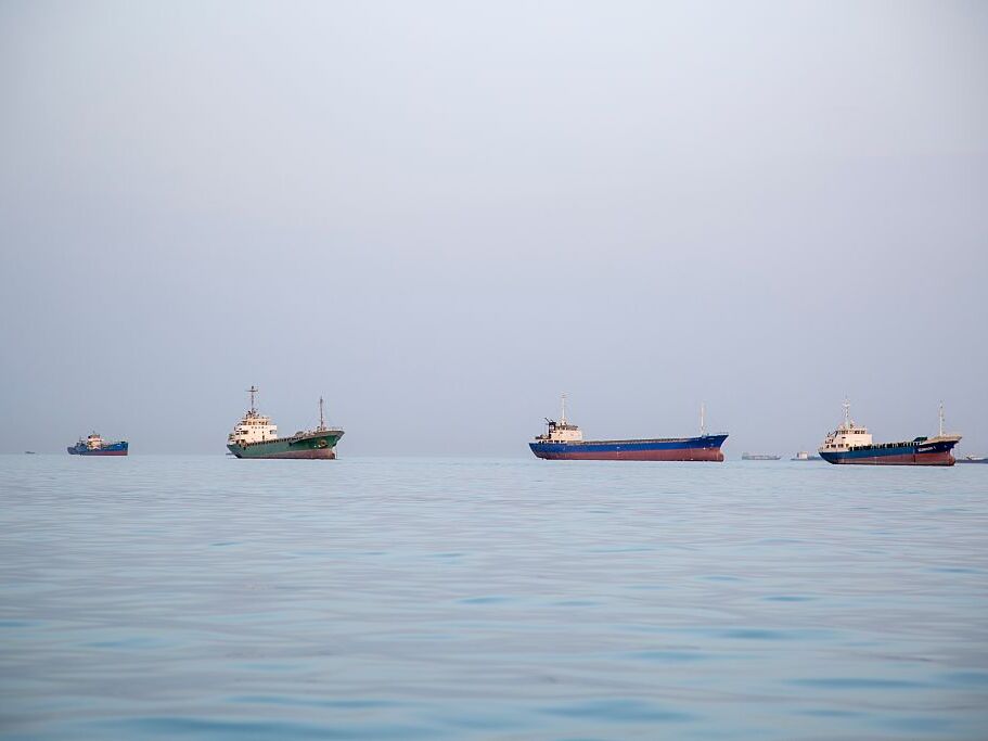 caption: Ships are anchored near the shoreline in Bandar Abbas, Iran, on Wednesday. Bandar Abbas is a port city and the capital of Hormozgan province, along the Persian Gulf and Strait of Hormuz.