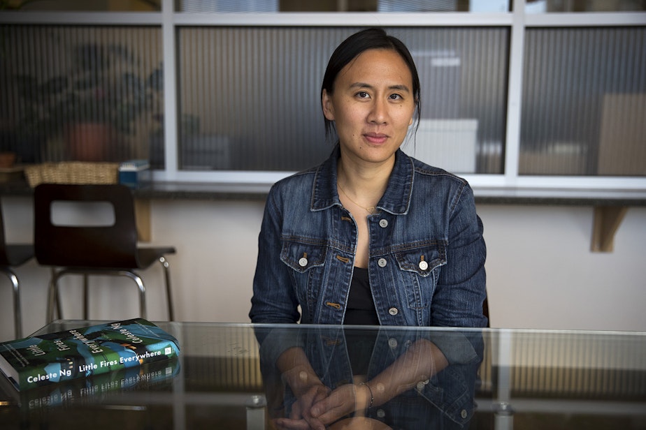 caption: Author Celeste Ng at KUOW in October, 2017.