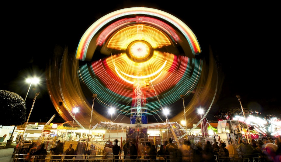 caption: A scene from the Washington State Fair in Puyallup, Washington in 20104.