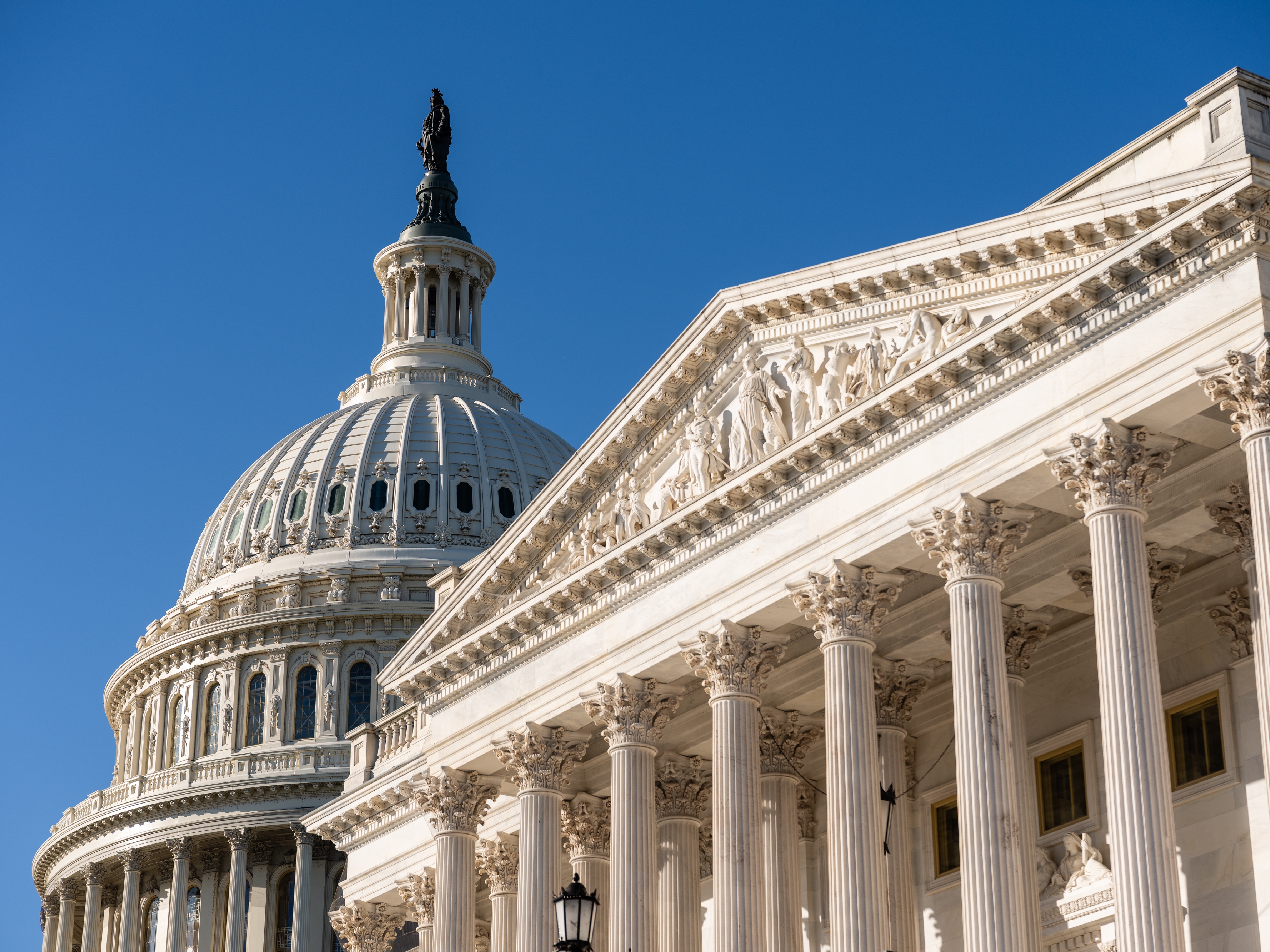 caption: Exterior view of the U.S. Capitol on October 23 in Washington D.C.