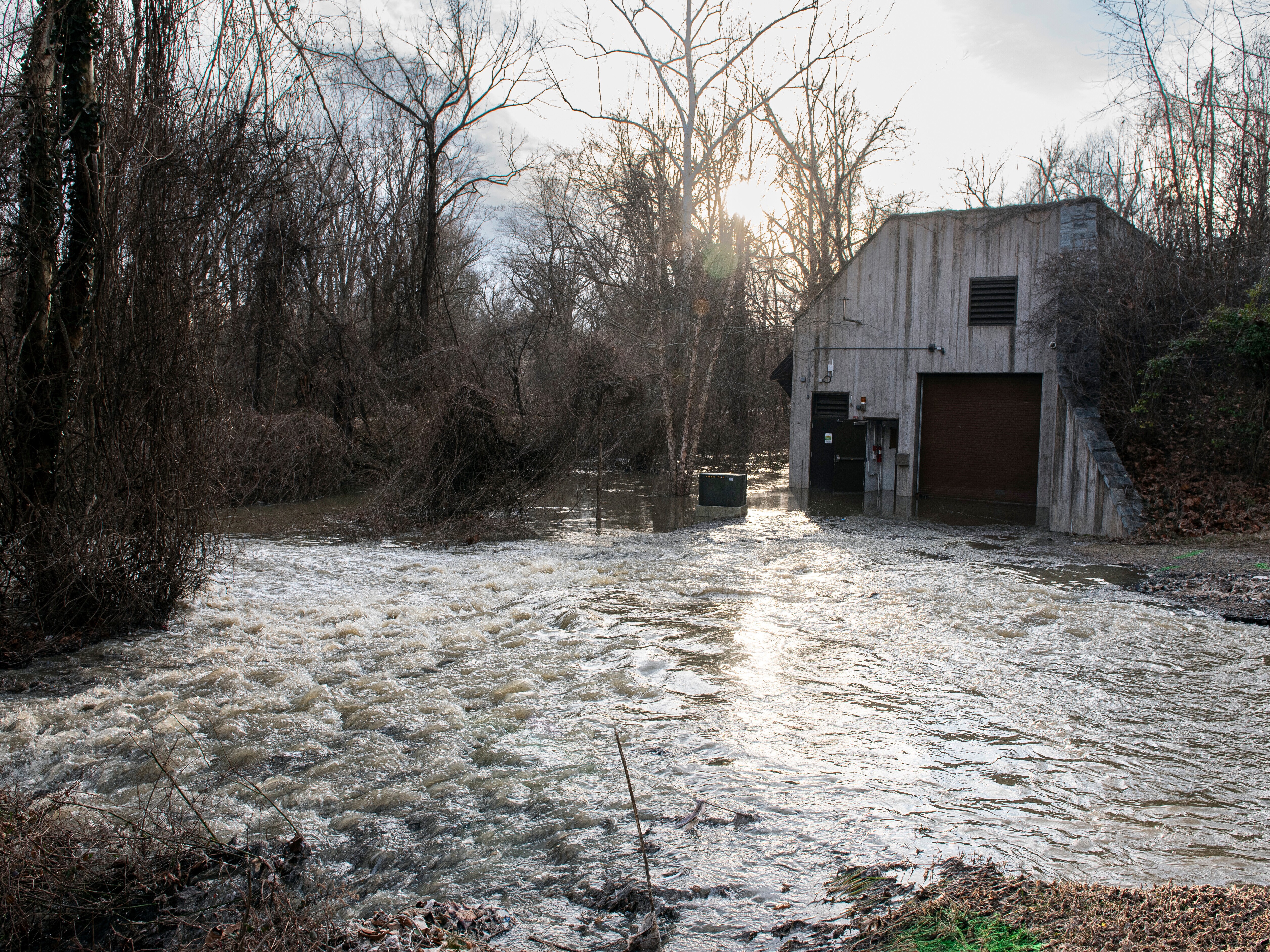 caption: A massive pipe leak has surged 243 million gallons of wastewater into the Potomac river.
